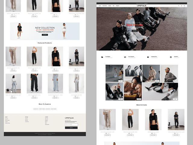 Upstyle. Ecommerce Shop